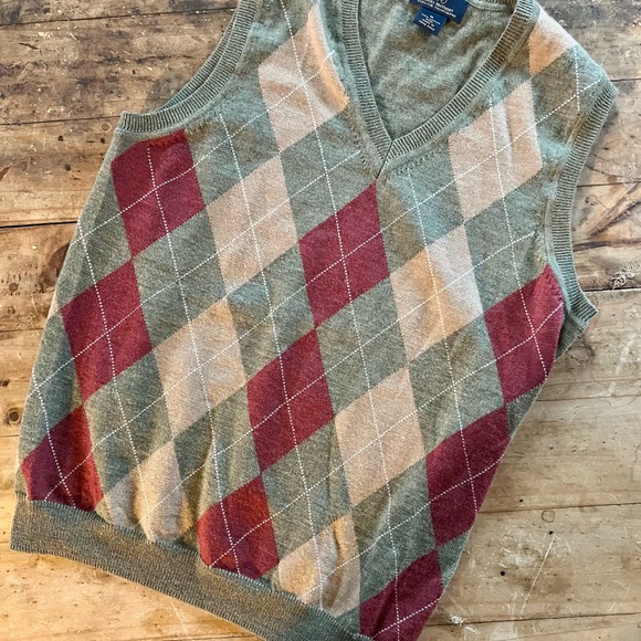 Brooks Brothers 346 Argyle Sweater Vest in Merino Wool- size M - Picture 4 of 4